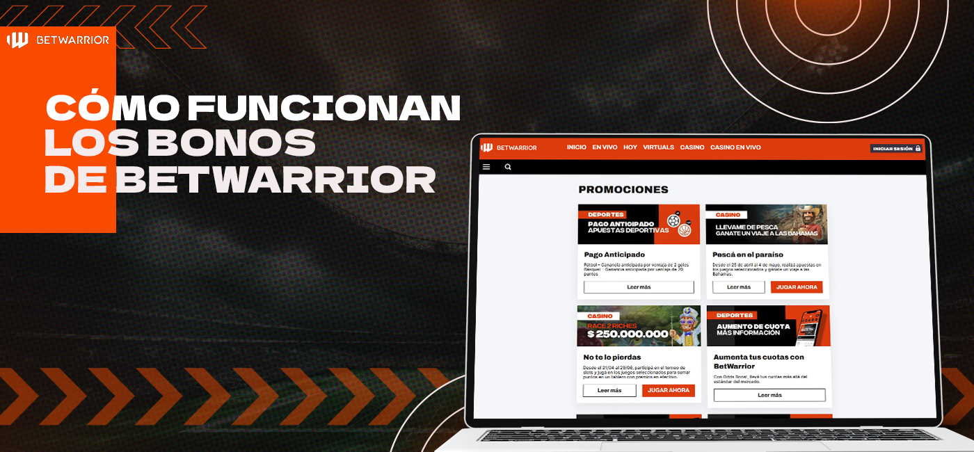Cómo funcionan las bonificaciones en Betwarrior 